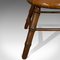 Small Antique Victorian English Oak Windsor Side Chair 12