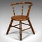 Small Antique Victorian English Oak Windsor Side Chair 3