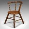 Small Antique Victorian English Oak Windsor Side Chair, Image 3