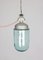 Lampade a sospensione vintage industriali in vetro blu e grigio, anni '50, set di 2, Immagine 1