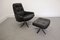 Mid-Century Leather and Tubular Chrome Lounge Chair and Ottoman Set, Set of 2 4