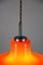 Mid-Century Orange Glass Pendant Lamp, 1970s 16