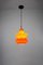 Mid-Century Orange Glass Pendant Lamp, 1970s, Image 5