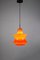 Mid-Century Orange Glass Pendant Lamp, 1970s, Image 9