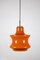 Lampe à Suspension Mid-Century en Verre Orange, 1970s 2