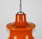 Lampe à Suspension Mid-Century en Verre Orange, 1970s 10