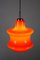 Mid-Century Orange Glass Pendant Lamp, 1970s, Image 7
