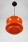 Mid-Century Orange Glass Pendant Lamp, 1970s 13