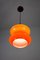 Lampe à Suspension Mid-Century en Verre Orange, 1970s 19