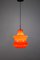 Lampe à Suspension Mid-Century en Verre Orange, 1970s 18