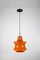 Mid-Century Orange Glass Pendant Lamp, 1970s, Image 1