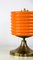 Orange Mid-Century Glas Tischlampe, 1960er 3