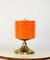 Mid-Century Orange Glass Table Lamp, 1960s, Image 17