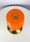 Orange Mid-Century Glas Tischlampe, 1960er 5