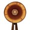Mid-Century Industrial Brown Metal and Wooden Tripod Floor Lamp, Image 6