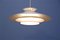 Large Danish White Ceiling Lamp from Form Light, 1970s, Image 3