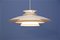 Large Danish White Ceiling Lamp from Form Light, 1970s 4