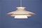 Large Danish White Ceiling Lamp from Form Light, 1970s, Image 4
