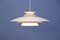 Large Danish White Ceiling Lamp from Form Light, 1970s, Image 1