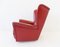 Red Leather Lounge Chair by Howard Keith for HK Furniture, 1960s 12