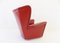 Red Leather Lounge Chair by Howard Keith for HK Furniture, 1960s 2