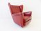 Red Leather Lounge Chair by Howard Keith for HK Furniture, 1960s 13