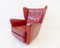 Red Leather Lounge Chair by Howard Keith for HK Furniture, 1960s 7