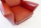 Red Leather Lounge Chair by Howard Keith for HK Furniture, 1960s 5