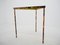 Industrial Smoked Glass and Steel Triangle Corner Side Table, 1990s, Image 3