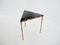 Industrial Smoked Glass and Steel Triangle Corner Side Table, 1990s, Image 2