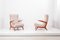 Upholstered Lounge Chair & Stool Set, Italy, 1950s, Set of 3, Image 2