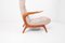 Upholstered Lounge Chair & Stool Set, Italy, 1950s, Set of 3, Image 12