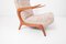Upholstered Lounge Chair & Stool Set, Italy, 1950s, Set of 3 11
