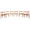 Oak and Teak Heart Chairs by Hans J. Wegner for Fritz Hansen, 1952, Set of 8, Image 1