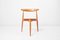 Oak and Teak Heart Chairs by Hans J. Wegner for Fritz Hansen, 1952, Set of 8, Image 13