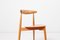 Oak and Teak Heart Chairs by Hans J. Wegner for Fritz Hansen, 1952, Set of 8, Image 10