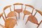 Oak and Teak Heart Chairs by Hans J. Wegner for Fritz Hansen, 1952, Set of 8 5