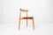 Oak and Teak Heart Chairs by Hans J. Wegner for Fritz Hansen, 1952, Set of 8, Image 11