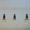 Scandinavian Glass Ice Cube Pendant lamps, 1960s, Set of 3 9