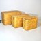 Wicker Containers with Brass Handles, 1960s, Set of 3, Image 2