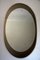 Large Mid-Century Italian Oval Mirror from Cristal Arte 1
