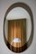 Large Mid-Century Italian Oval Mirror from Cristal Arte 3