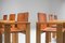 Italienische Esszimmerstühle aus Hellem Leder im Stil von Scarpa, 1970er, 6er Set 2