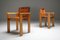 Italienische Esszimmerstühle aus Hellem Leder im Stil von Scarpa, 1970er, 6er Set 3