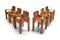 Italian Tan Leather Dining Chairs in the Style of Scarpa, 1970s, Set of 6 13