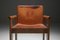 Italian Tan Leather Dining Chairs in the Style of Scarpa, 1970s, Set of 6, Image 5