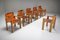 Italian Tan Leather Dining Chairs in the Style of Scarpa, 1970s, Set of 6, Image 10