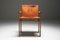 Italian Tan Leather Dining Chairs in the Style of Scarpa, 1970s, Set of 6 1