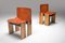 Cognac Leather Dining Chairs by Tobia & Afra Scarpa, 1970s, Set of 4, Image 7