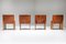 Cognac Leather Dining Chairs by Tobia & Afra Scarpa, 1970s, Set of 4, Image 10